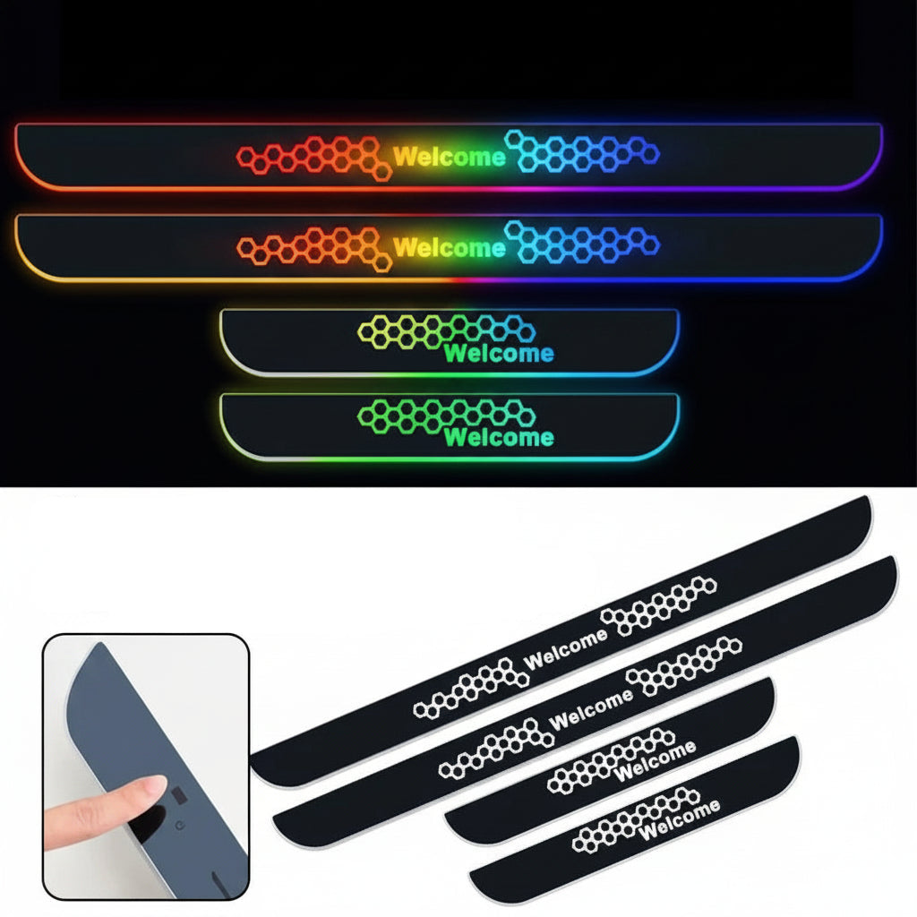 Custom RGB Door Sill Light – Personalized Entry Glow – ATS Car Design