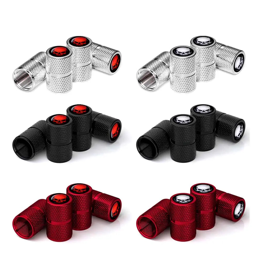 Skull Aluminium Tire Valve Caps ATS Car Design
