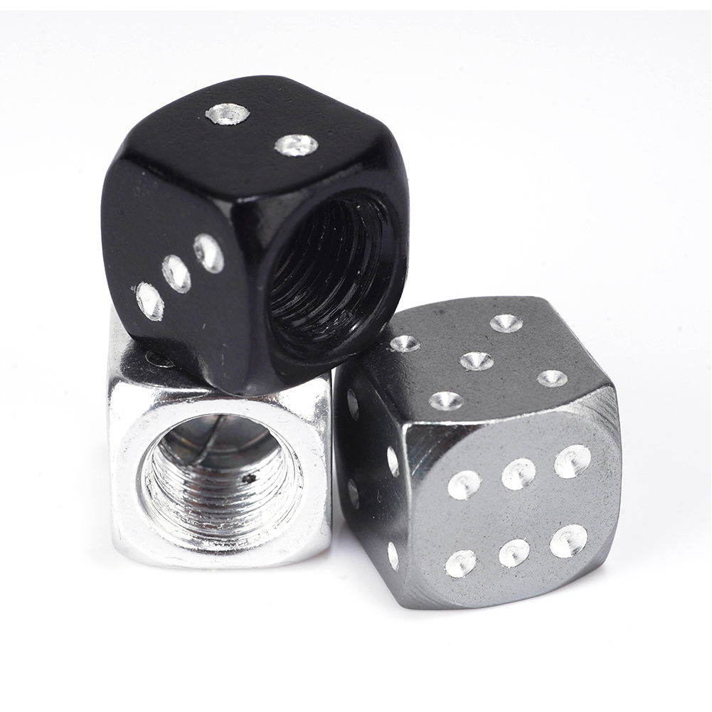 Dice Aluminium Valve Caps ATS Car Design
