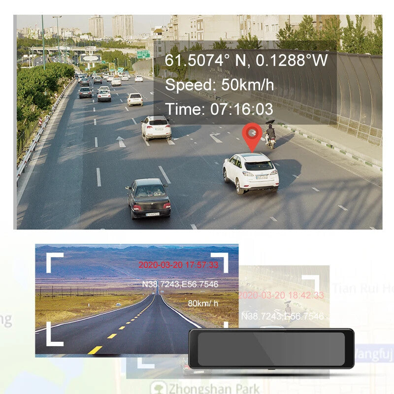 Touchscreen Display Smart Mirrow Dashcam ATS Car Design