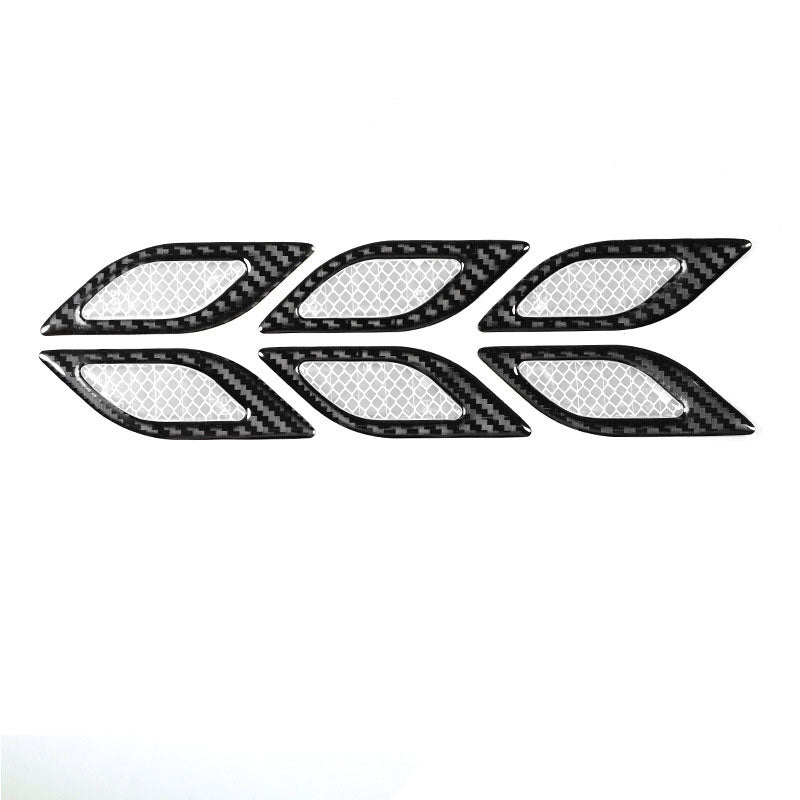 Car Body Sticker Carbon Fiber Grain Leaf Board Reflective Sticker Hood Lamp Eyebrow Anti Scratch Thickened Drip Adhesive Warning Sticker ATS Car Design