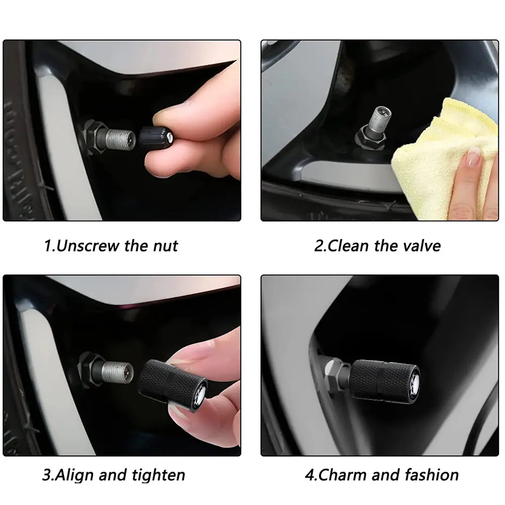 Skull Aluminium Tire Valve Caps ATS Car Design