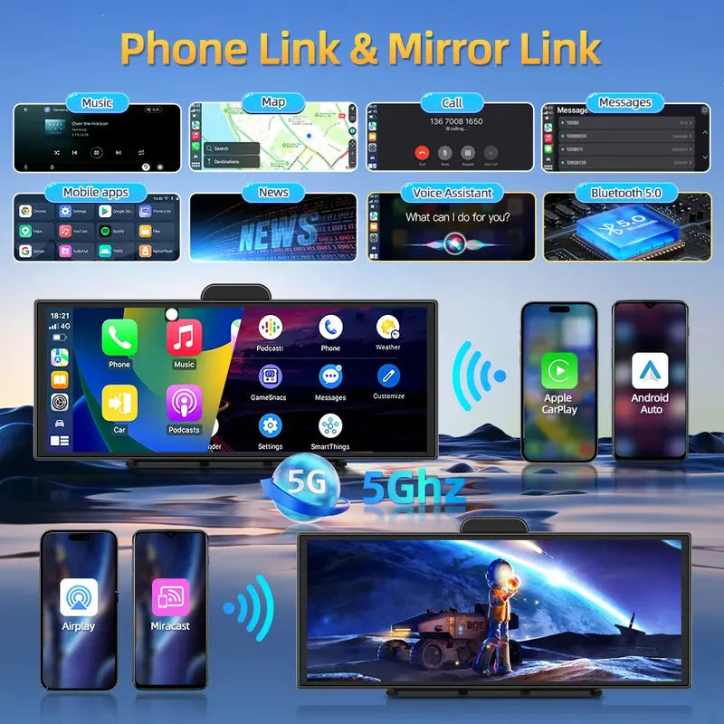 Android Touchscreen Dashcam Headunit Radio ATS Car Design
