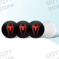 4Pcs 56mm Aluminium Red Spider Logo Car Wheel Center Hub Cap Rims Dust-proof Cover Hubcaps Sticker For Universal Car Accessories ATS Car Design