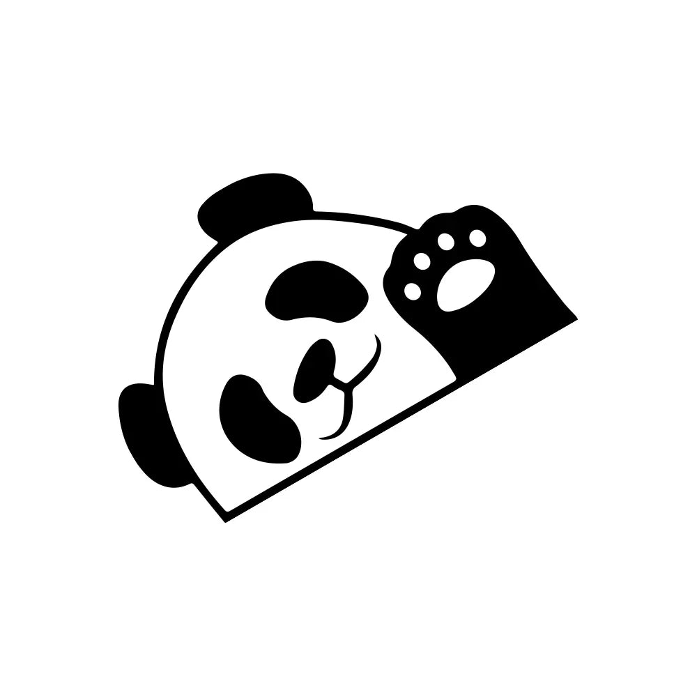 Panda Car Decal Sticker – Cute Waterproof Side Window Vinyl ATS Car Design