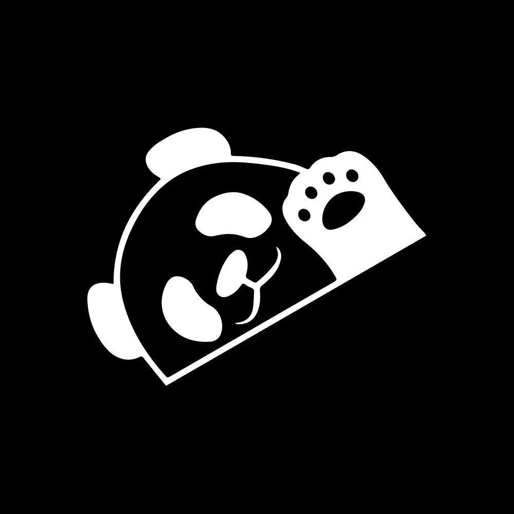 Panda Car Decal Sticker – Cute Waterproof Side Window Vinyl ATS Car Design
