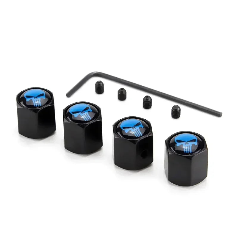 Punisher Anti-Theft Tire Valve Caps ATS Car Design