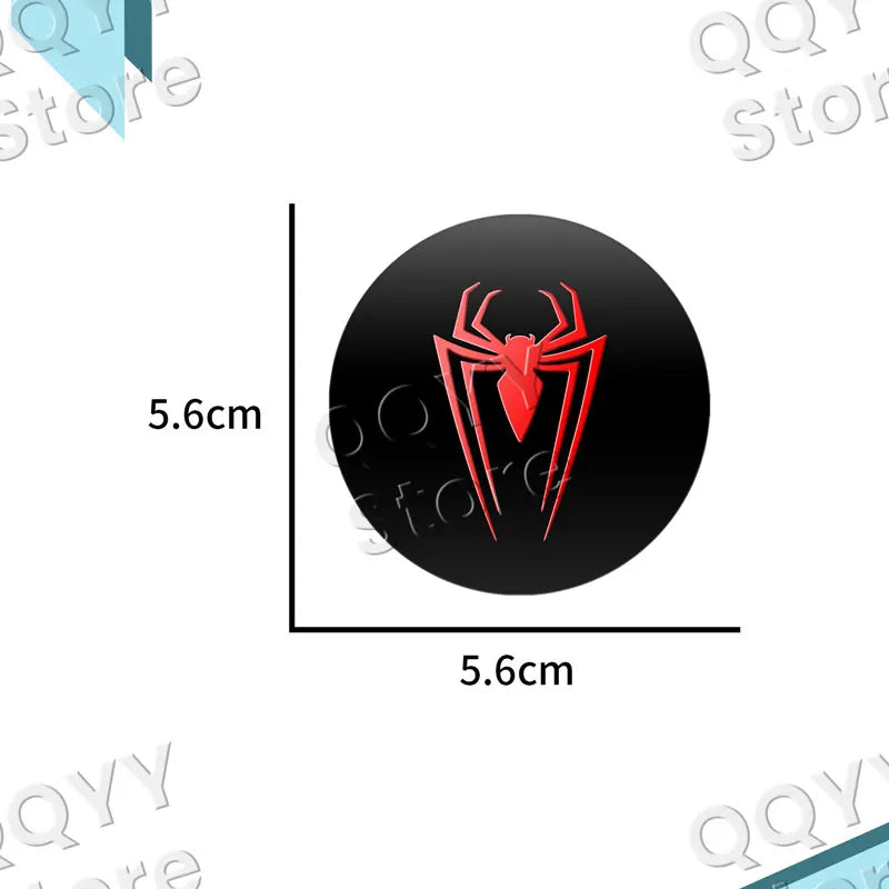 4Pcs 56mm Aluminium Red Spider Logo Car Wheel Center Hub Cap Rims Dust-proof Cover Hubcaps Sticker For Universal Car Accessories ATS Car Design