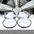 4PCS 63mm No Logo Universal ABS Plastic Car Wheel Center Cap Hubcap Chrome Silver Car Vehicle Rim Hub Cap Auto Replacement Part ATS Car Design