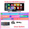 10/11.26" 4K ADAS Dash Cam 360° Rotate Front Len Car DVR Wireless Carplay Android Auto Adas GPS Navigation 1080P Dual Recording ATS Car Design