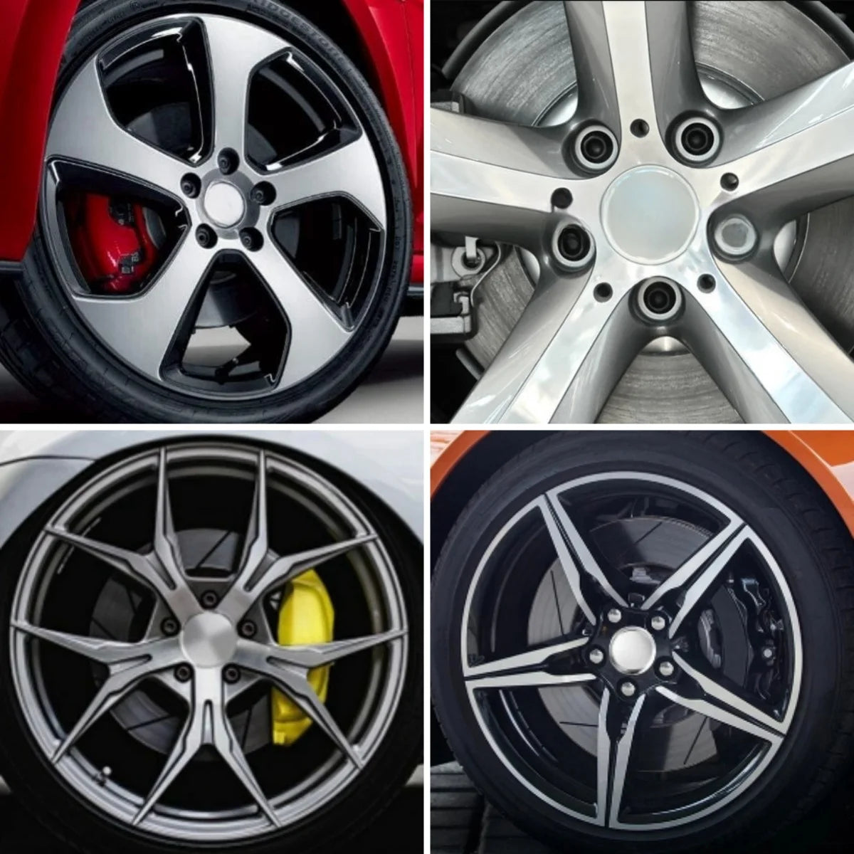 4PCS 63mm No Logo Universal ABS Plastic Car Wheel Center Cap Hubcap Chrome Silver Car Vehicle Rim Hub Cap Auto Replacement Part ATS Car Design