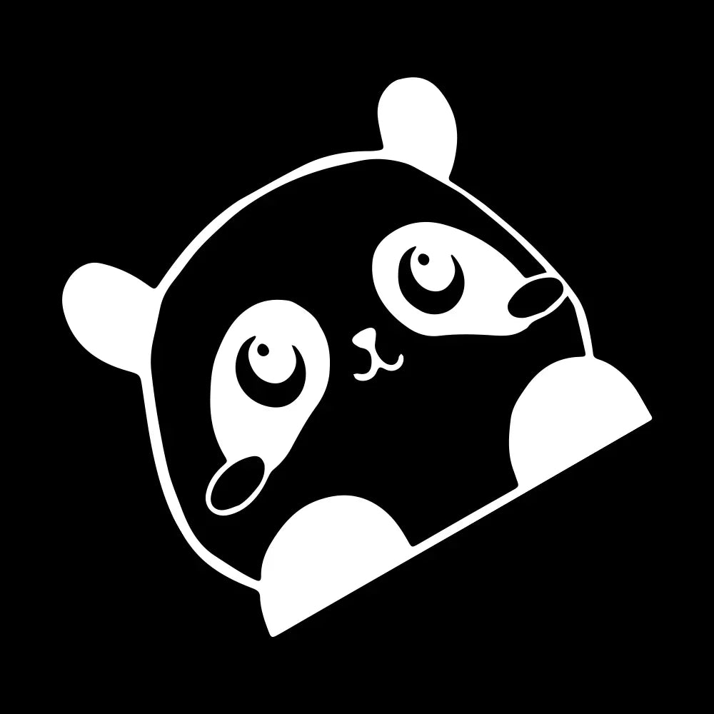 Panda Car Decal Sticker – Cute Waterproof Side Window Vinyl ATS Car Design