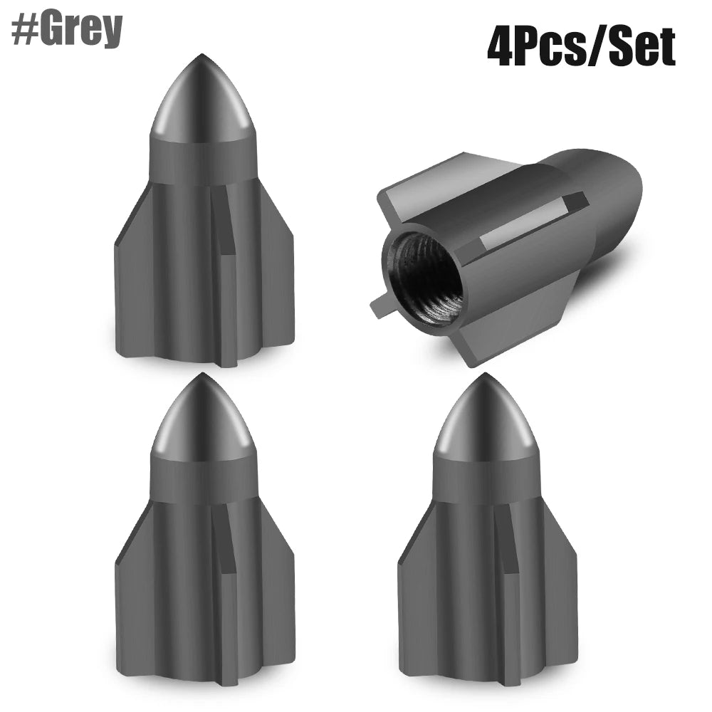 Rocket Arrow Granate Tire Valve Caps ATS Car Design
