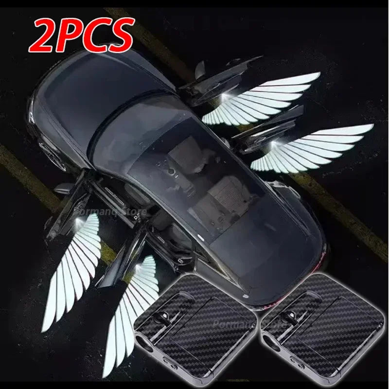 Car welcome light, car door light, sensing angel wing, car projector, atmosphere decoration, modified car door welcome light ATS Car Design