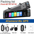 4 Channel 4K ADAS RearView Mirror Dash Camera for Cars 4 Lens 1080p BSD Front Left Right Rear Car DVR Auto WIFI Video Recorder ATS Car Design