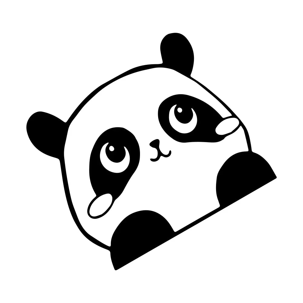 Panda Car Decal Sticker – Cute Waterproof Side Window Vinyl ATS Car Design