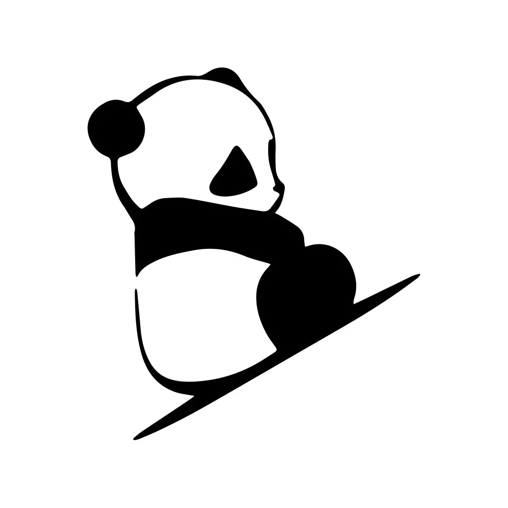 Panda Car Decal Sticker – Cute Waterproof Side Window Vinyl ATS Car Design