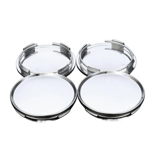 4PCS 63mm No Logo Universal ABS Plastic Car Wheel Center Cap Hubcap Chrome Silver Car Vehicle Rim Hub Cap Auto Replacement Part ATS Car Design