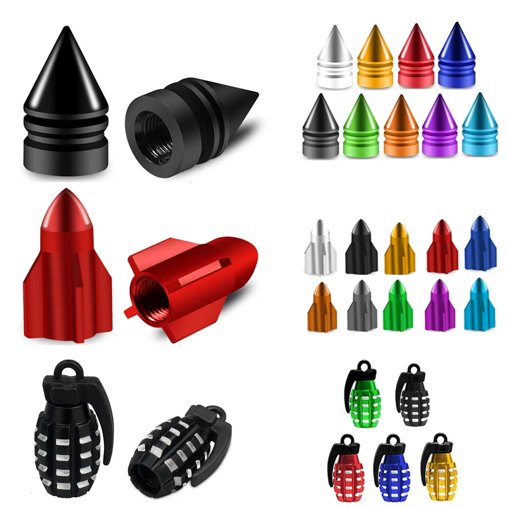 Rocket Arrow Granate Tire Valve Caps ATS Car Design