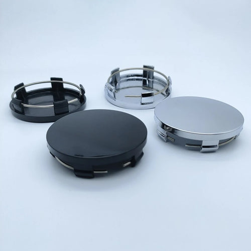 4pcs 60mm New ABS Black / Silver Universal Car Wheel Hub Center Cap Cover For Most Cars Trucks Wheels Tires & Parts Wear Parts ATS Car Design