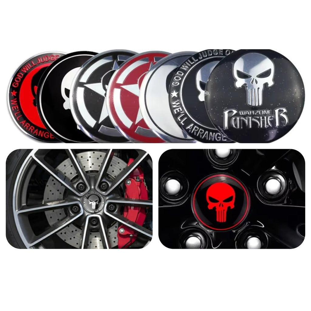 Punisher Wheel Hub Decals ATS Car Design