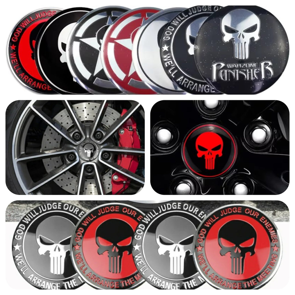Punisher Wheel Hub Decals ATS Car Design