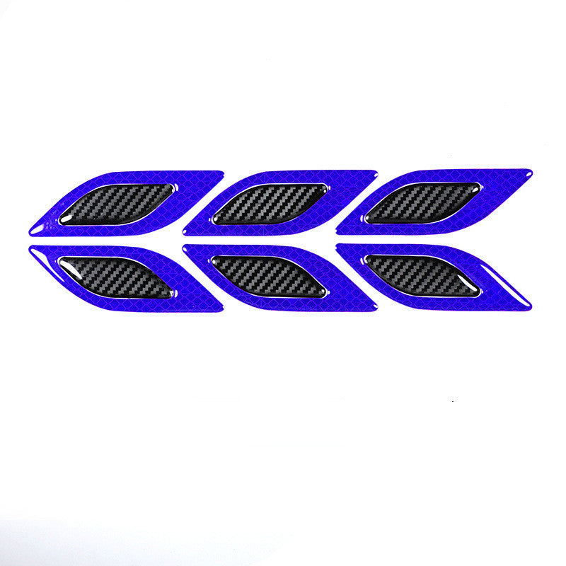 Car Body Sticker Carbon Fiber Grain Leaf Board Reflective Sticker Hood Lamp Eyebrow Anti Scratch Thickened Drip Adhesive Warning Sticker ATS Car Design
