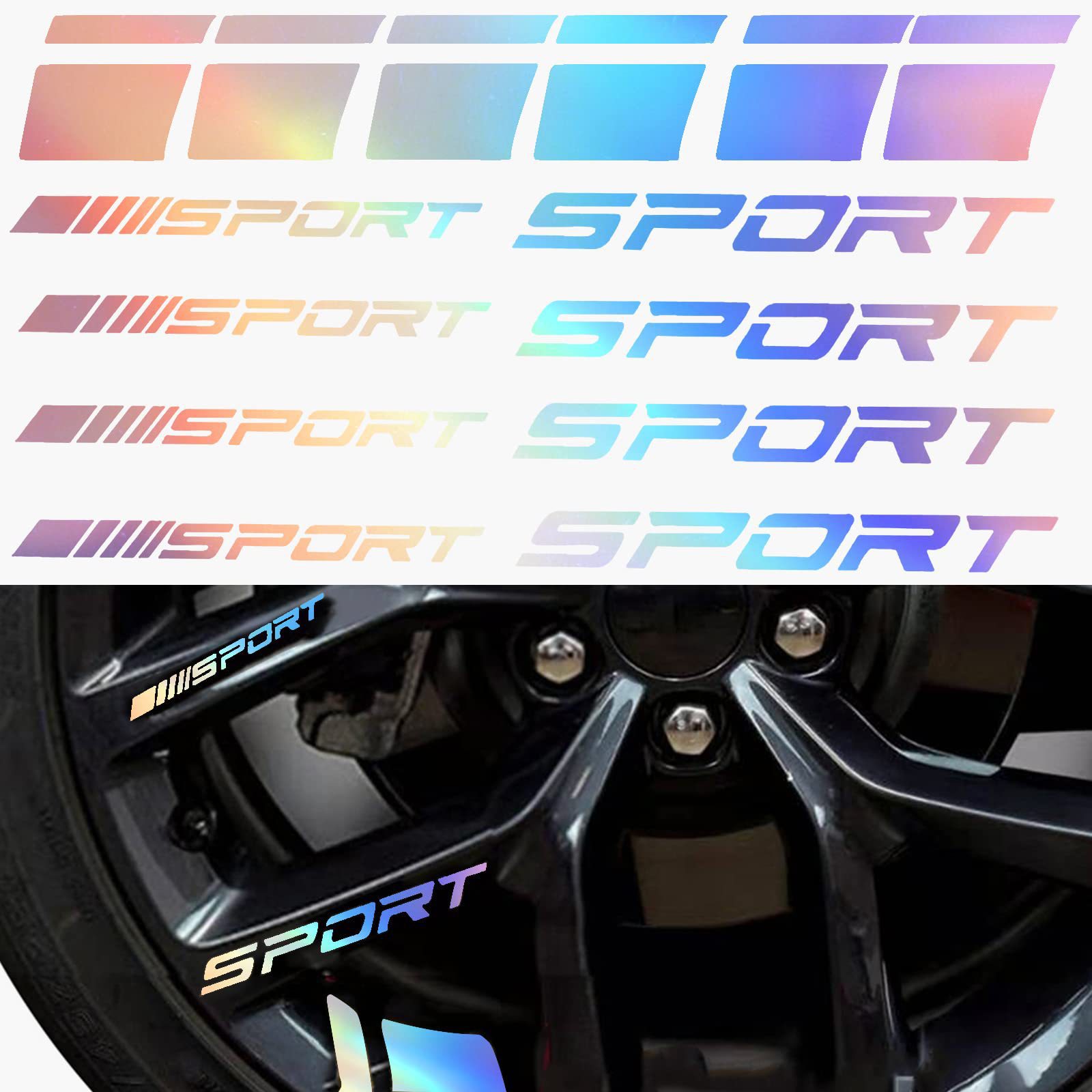Wheel Rim Stripe Stickers – Reflective Sport Accent ATS Car Design